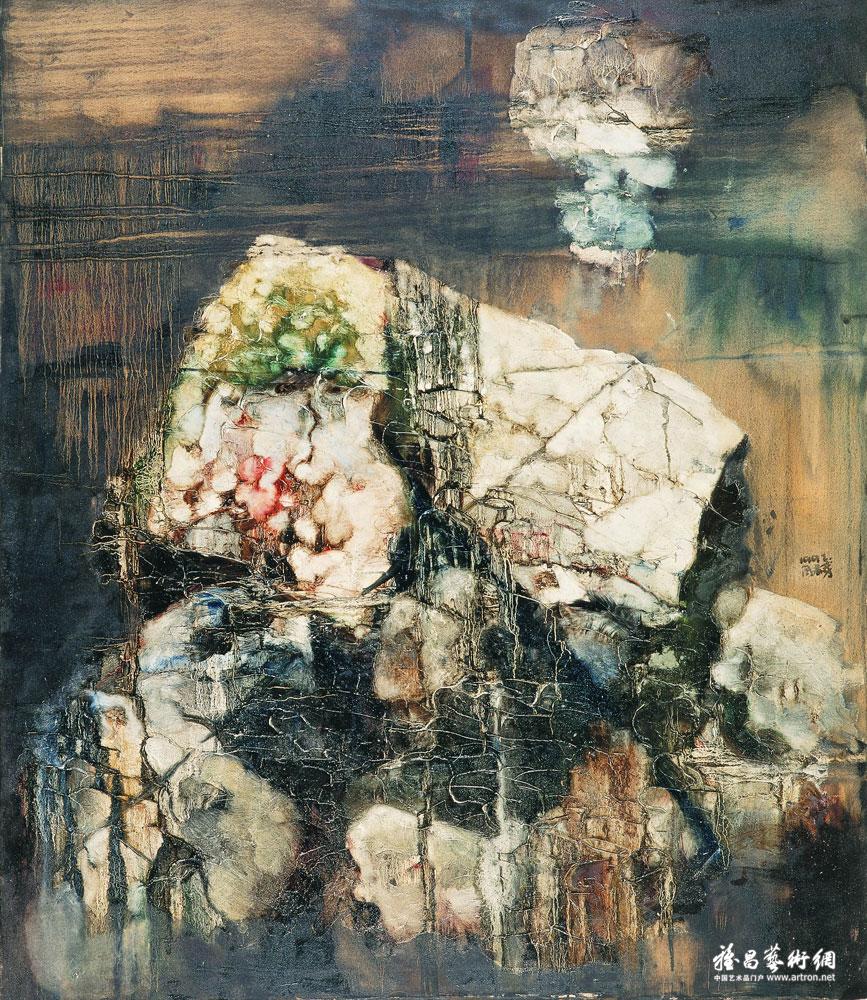 《山石图》_《石头系列和太湖石系列》_周春芽作品展