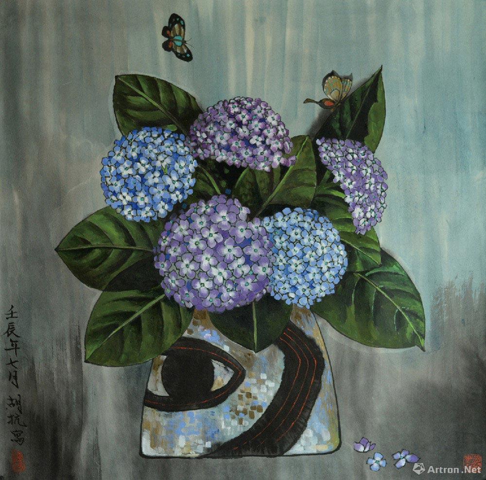绣球花_花语·静物_胡抗作品展_胡抗在线作品_胡抗-家