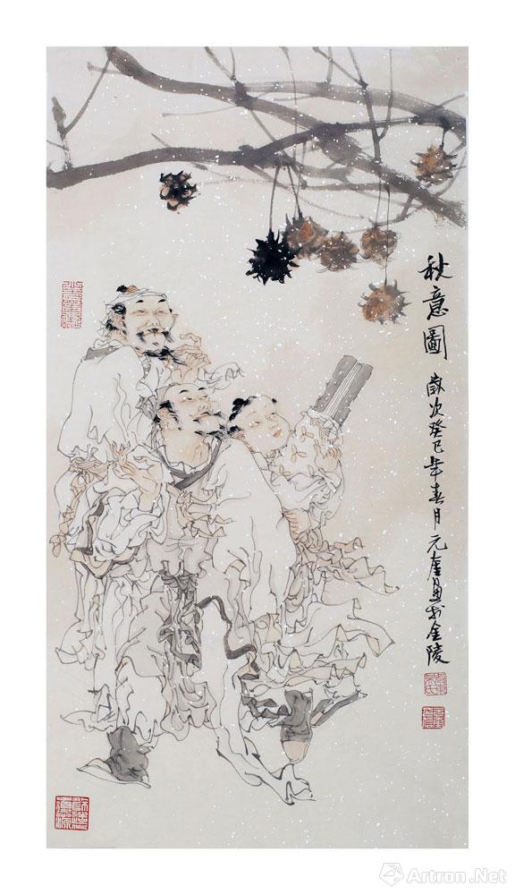 作品146_小写意人物_吴元奎作品展_吴元奎在线作品_吴