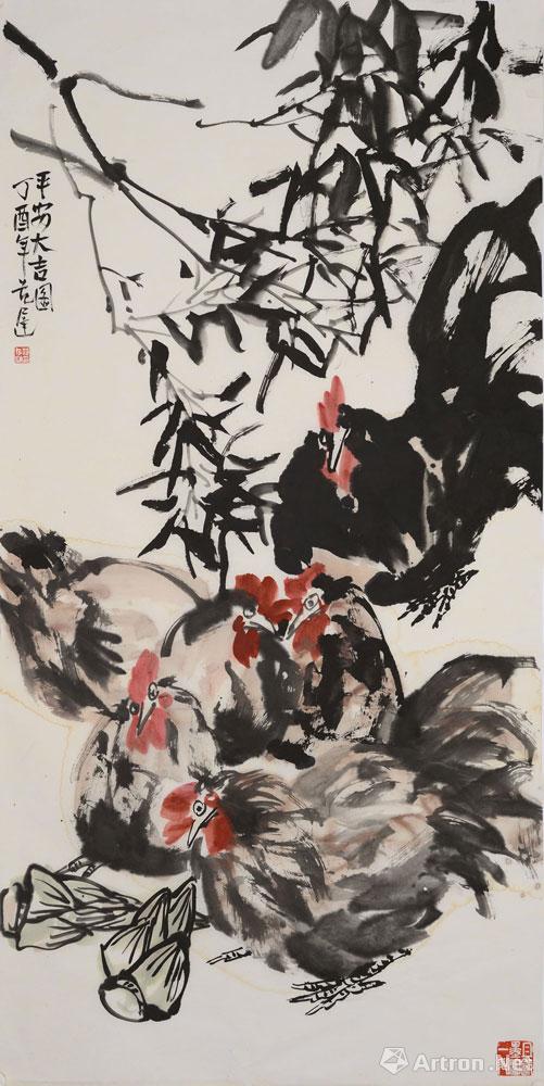 平安大吉_国画作品在线展_范存刚作品展_范存刚在线