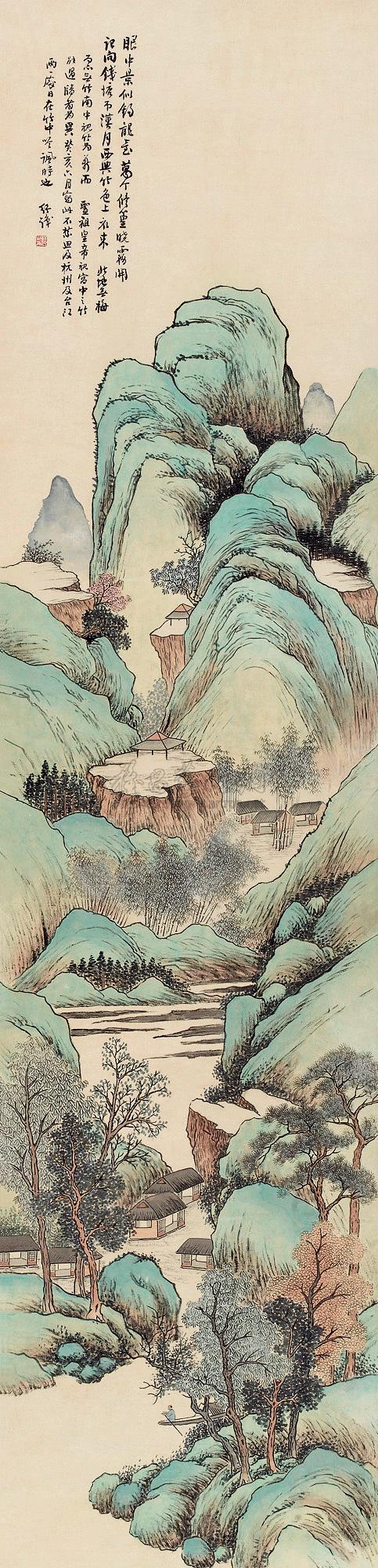 *0337 1923年作 春山幽居 立轴 纸本