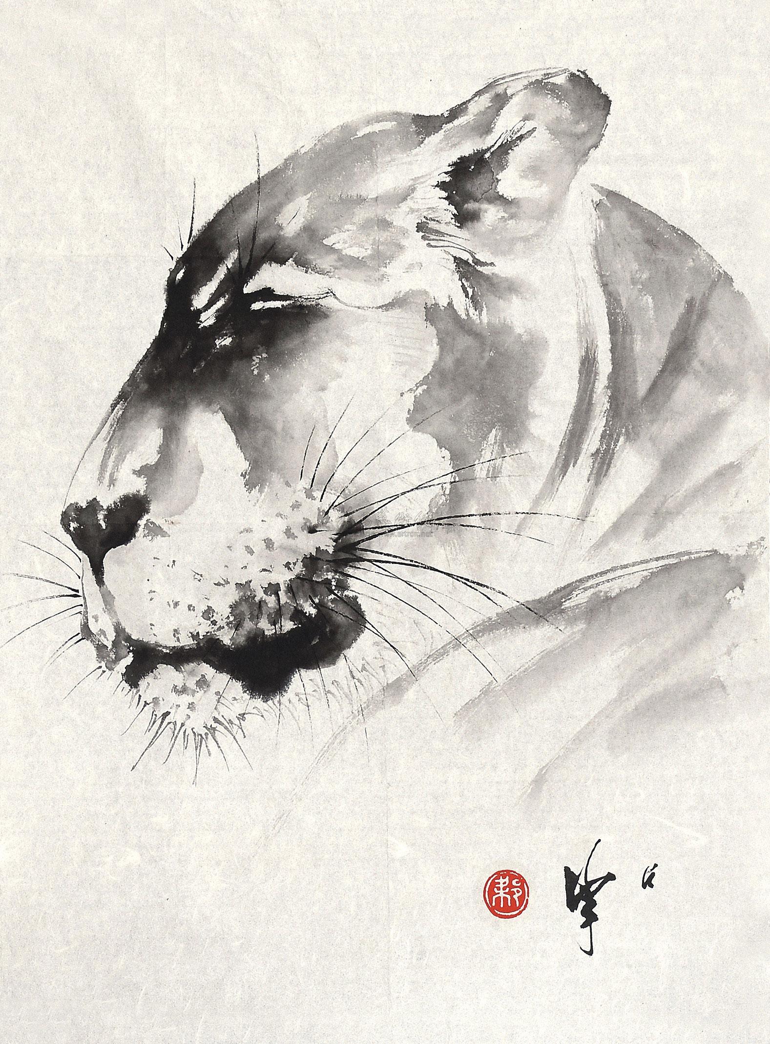 【狮子 镜片 水墨纸本】拍卖品_图片_价格_鉴赏_绘画_雅昌艺术品拍卖