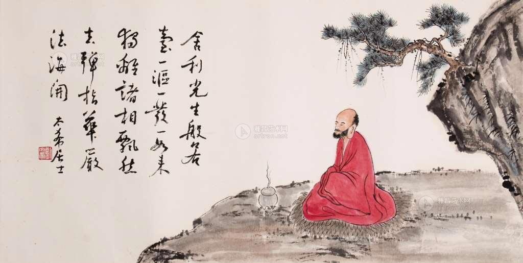 5339 松下悟道 设色纸本