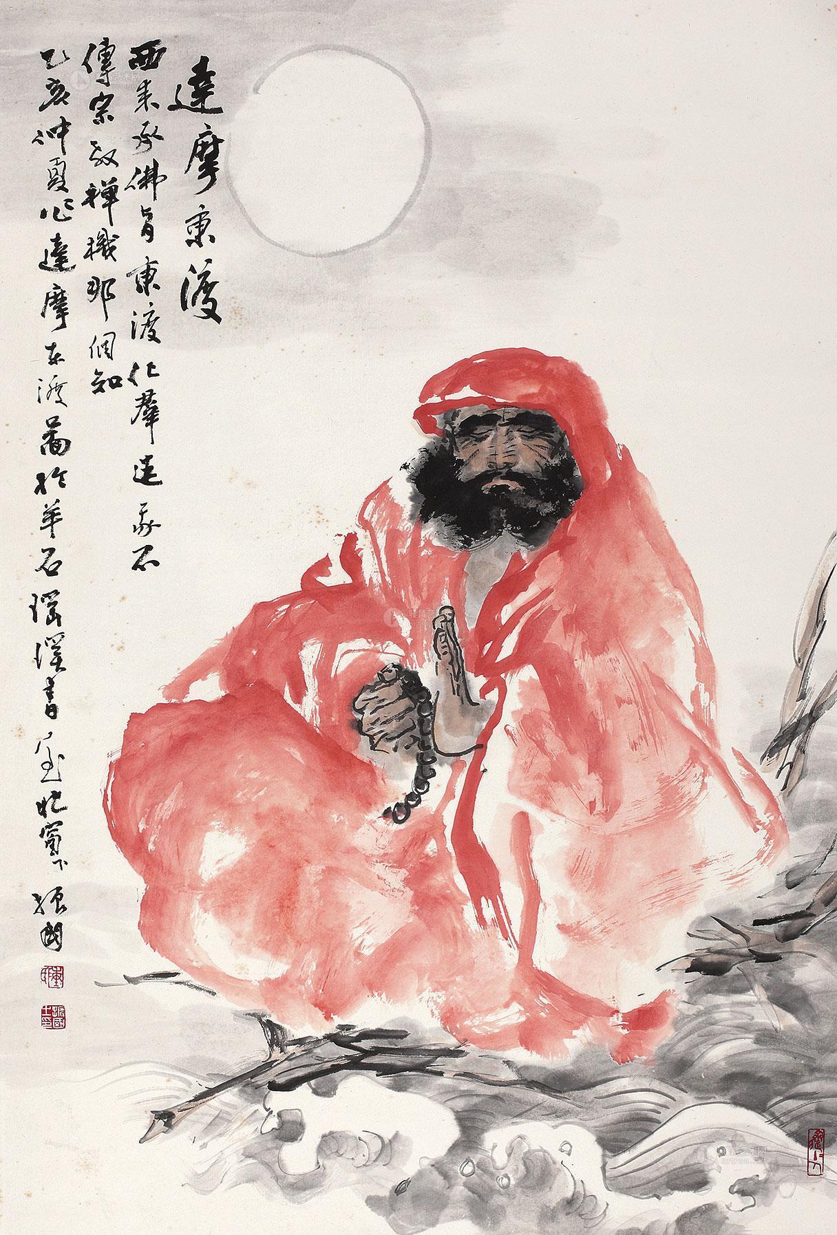 0267 达摩东渡 立轴