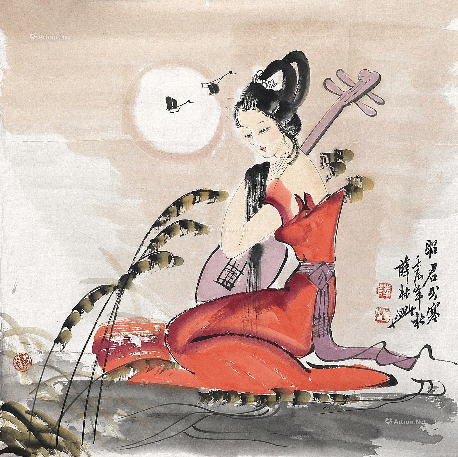 1604 昭君出塞 镜心 设色纸本