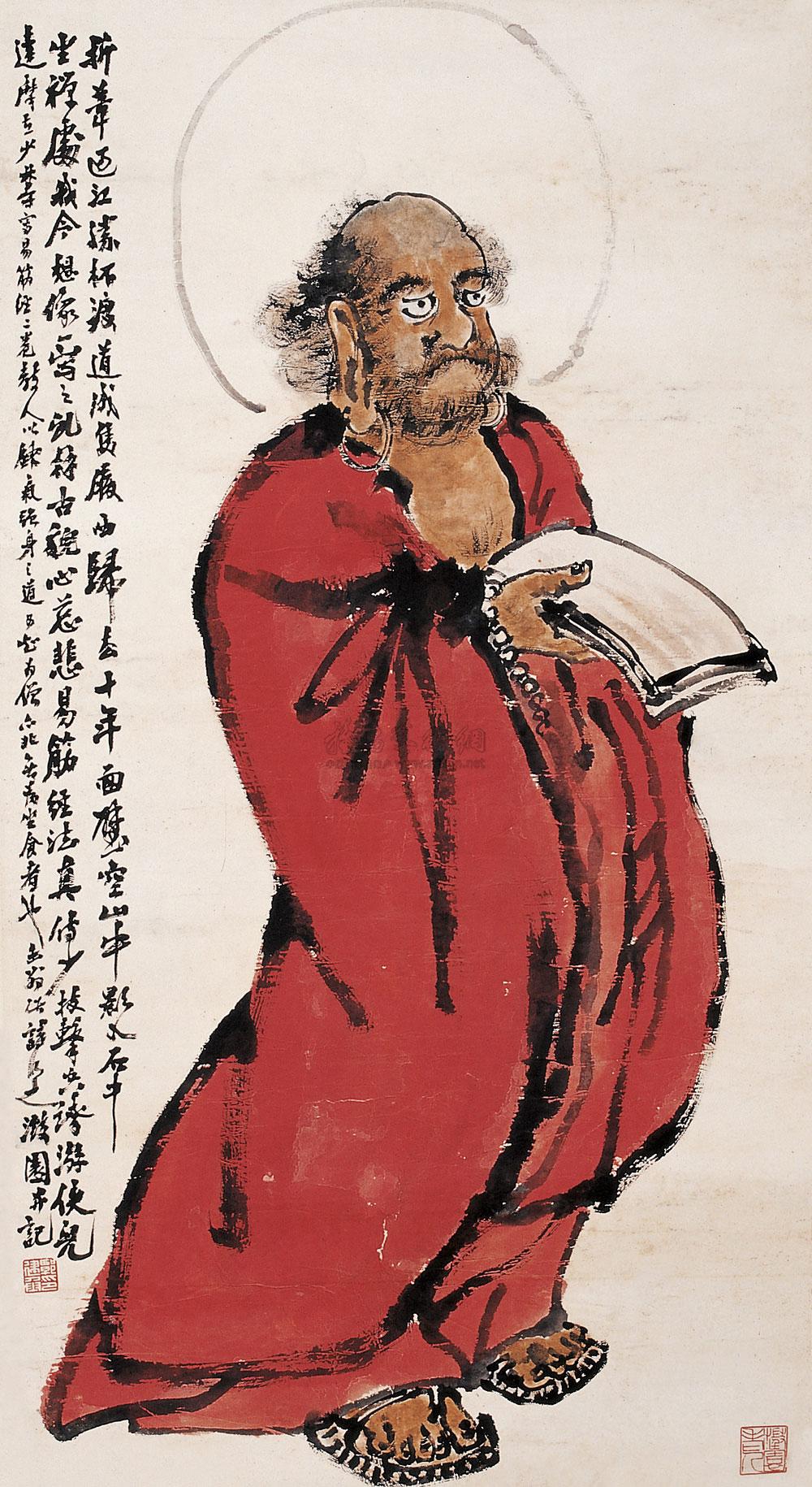 【达摩图 镜心 设色纸本】拍卖品_图片_价格_鉴赏_绘画_雅昌艺术品