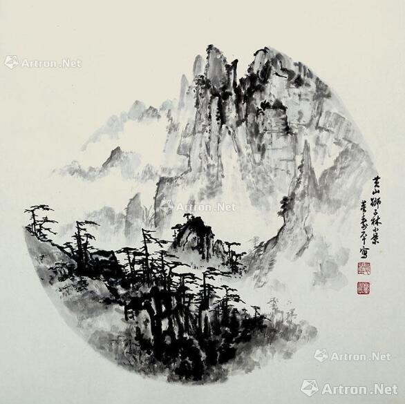 董寿平《黄山狮子林小景》 镜心 设色纸本