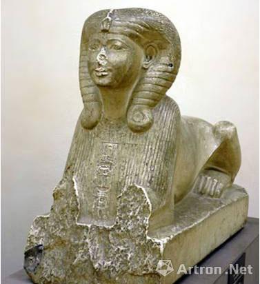 这个就是哈特谢普苏特法老的一个狮身人面像的雕像,埃及人认为狮子