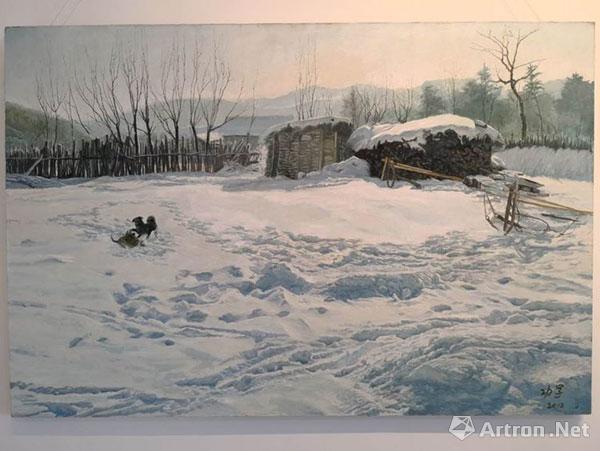 【动态】王功学雪景油画作品一一干净大气,优美