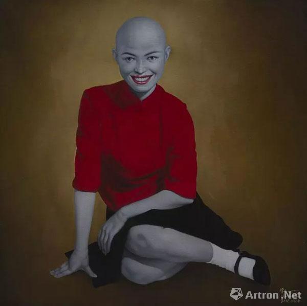 刘飞 女人与时尚 布面油画 150x150cm 2016▲罗氏兄弟 欢迎 欢迎 布