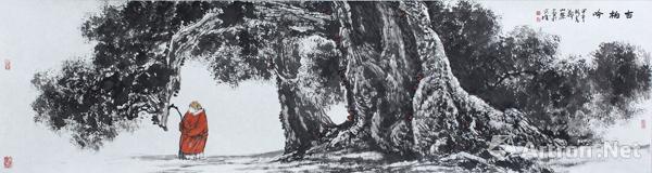 欣赏高清大图      所属展览 "南北对画"齐英石·郑山麓 人物·山水画