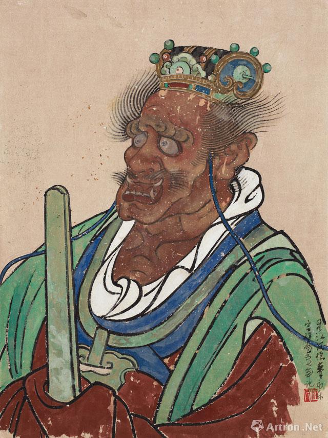 《临摹永乐宫壁画 1957年
