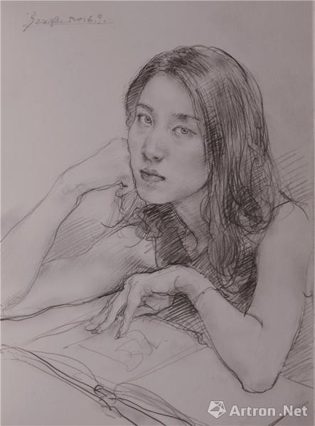 《素描肖像no.3 庞茂琨 30.5x22cm 2016年 纸上铅笔