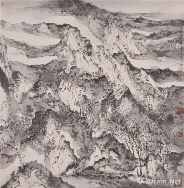 《潇湘卧游之三》  石纲 68x68cm