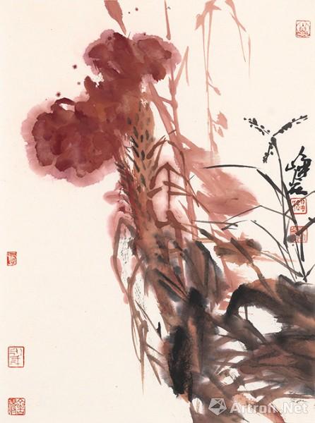 《吉阳》  刘峥焱 47x35cm 2017年 纸本水墨