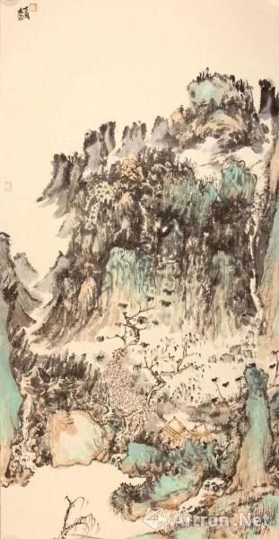《无题》  盛寿永 100x50cm  纸上作品