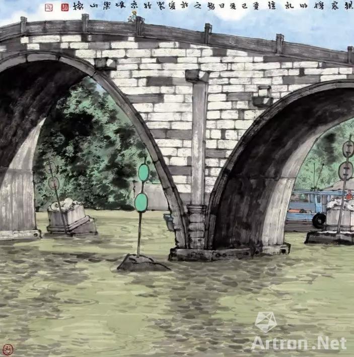 《拱宸桥的记忆》  许俊 68x68cm 2013年
