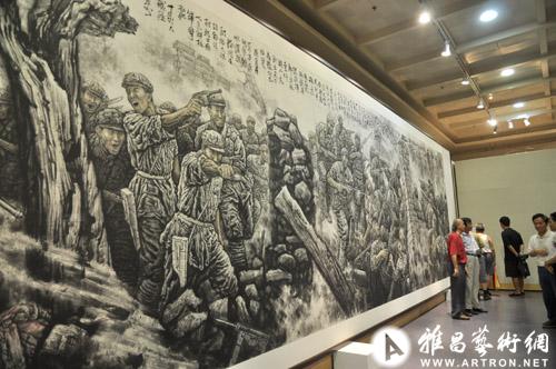 梁惠统中国画作品《广西剿匪》