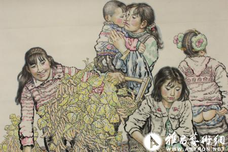 "人民人民"黄土画派作品展在陕西省美术馆博物馆举行(图)