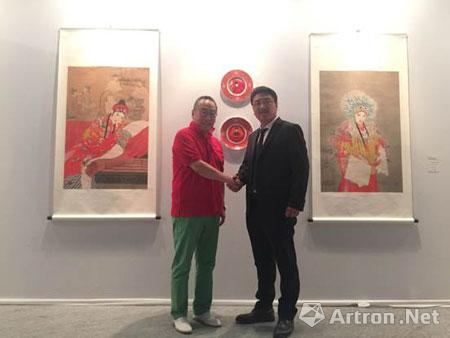 崔景哲"中国红"工笔人物画走进艺术摩纳哥