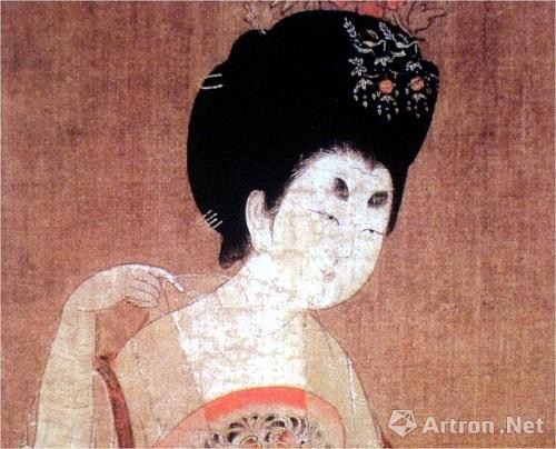 《簪花仕女图》局部