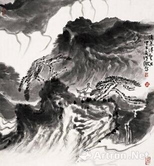 动态庆祝建党95周年山水精神洪潮中国画全国巡展深圳展