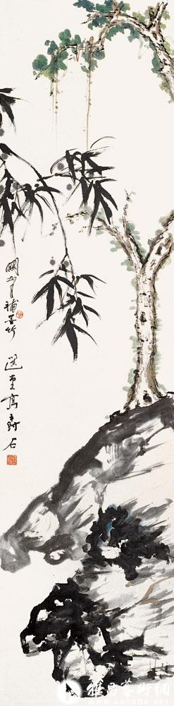 古木竹石<br>^-^Bamboo by the Old Tree