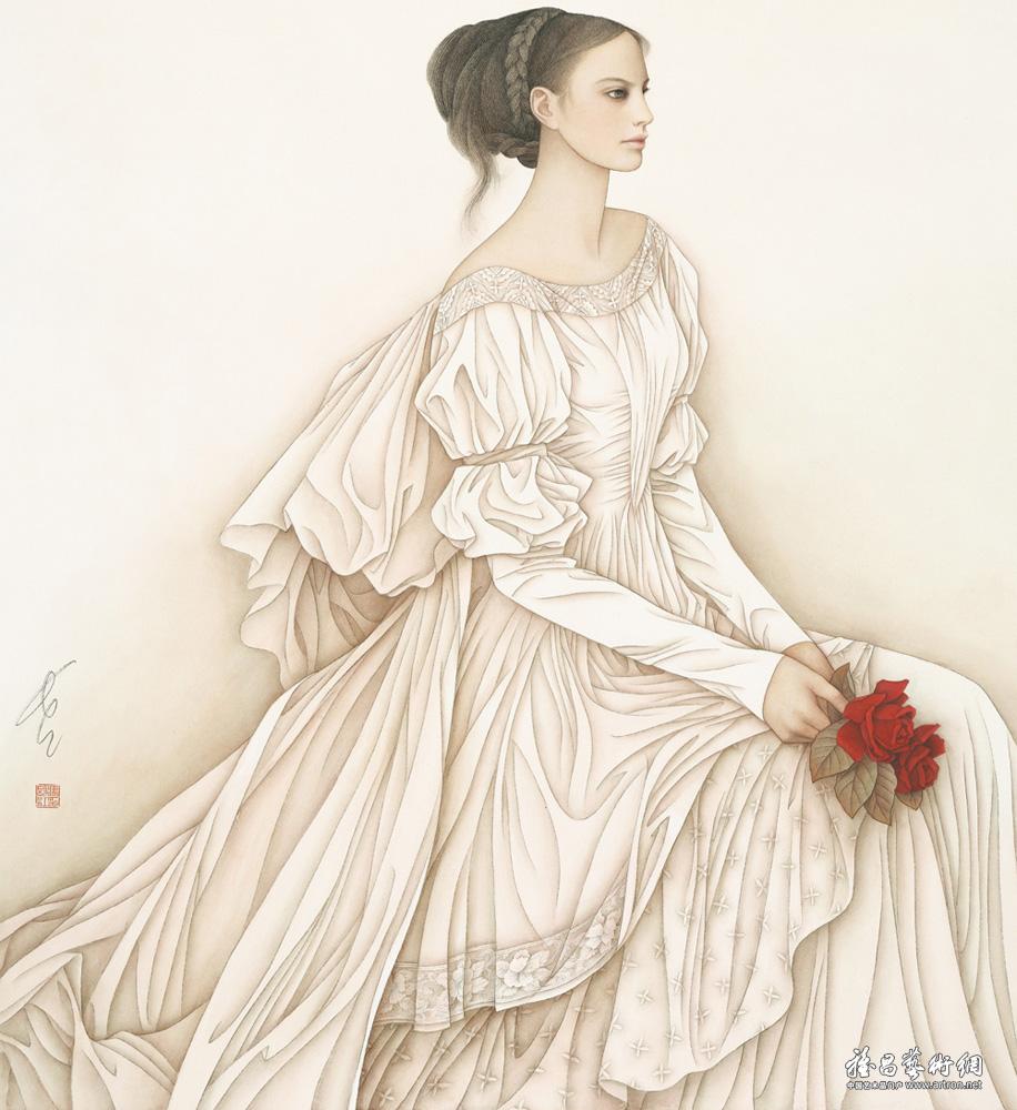 红玫瑰<br>Lady with Red Roses
