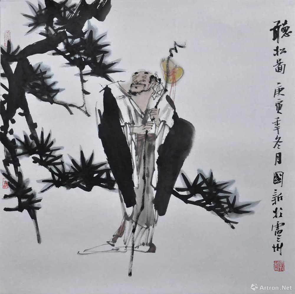 听松图_国画作品_杨国新作品展_杨国新在线作品_杨国新官方网站-雅昌