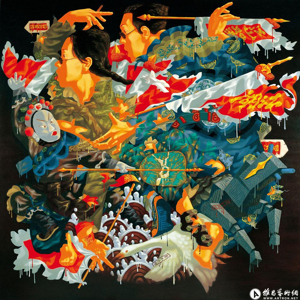 穿墙而过008_布面丙烯作品在线展_吕鹏作品展_吕鹏在线作品_吕鹏官方