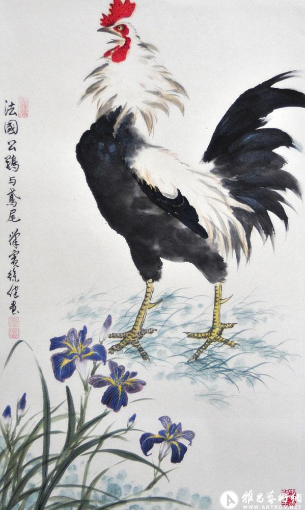 法国国花鸢尾花和国鸟公鸡^_^<br>The national flower Iris and bird Cock of France