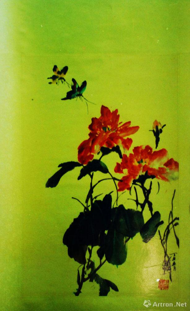 牡丹007_1990~2000年绘画作品_陶洪寿作品展_陶洪寿在线作品_陶洪寿