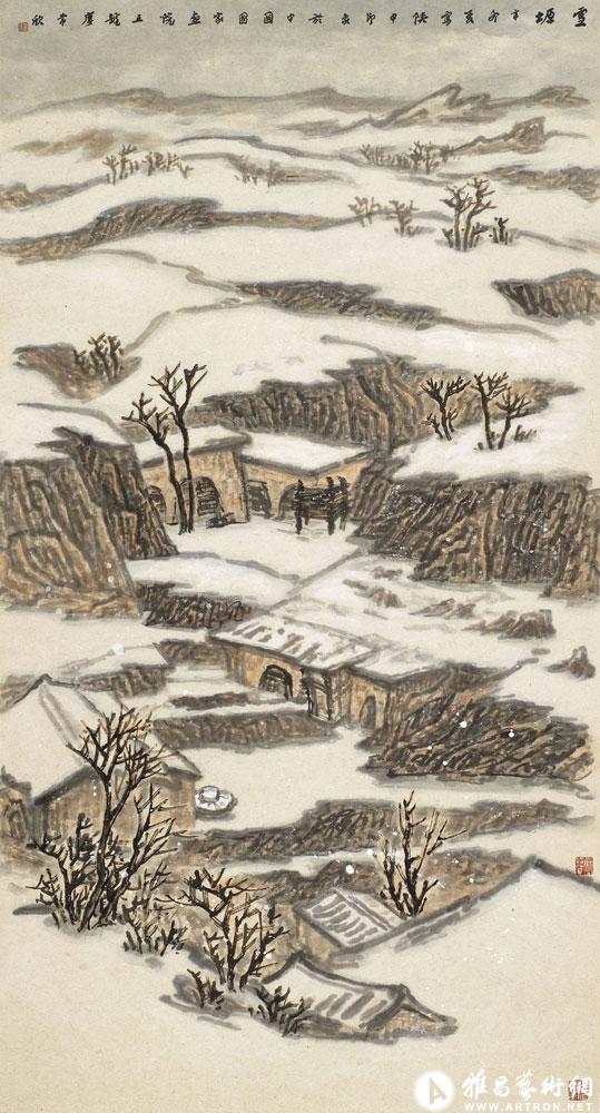 中国画雪塬
