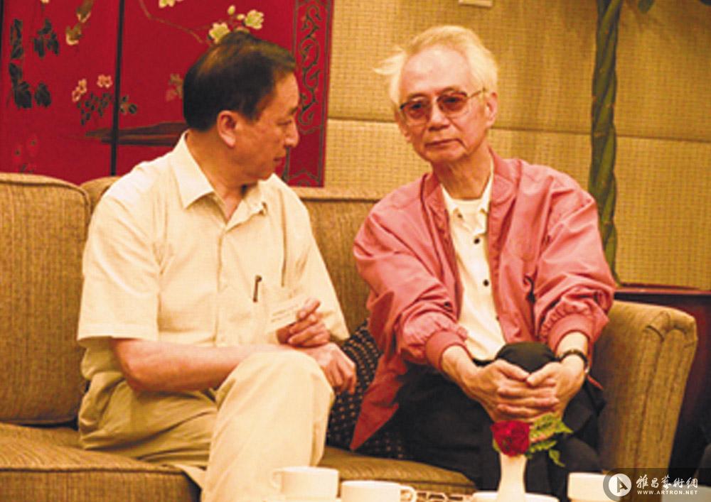 2005年7月6日于北京长城饭店向沈鹏老师请教