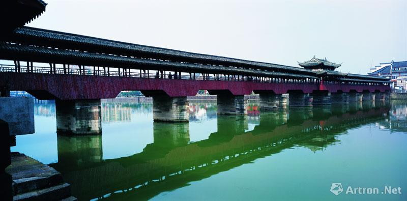 吴卫平作品：048 西津桥，浙江省永康市西南部，永康江古渡口处。始建于清康熙五十七年（公元1718年）。