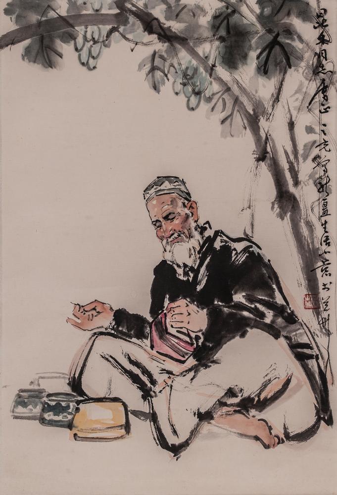维族老人图