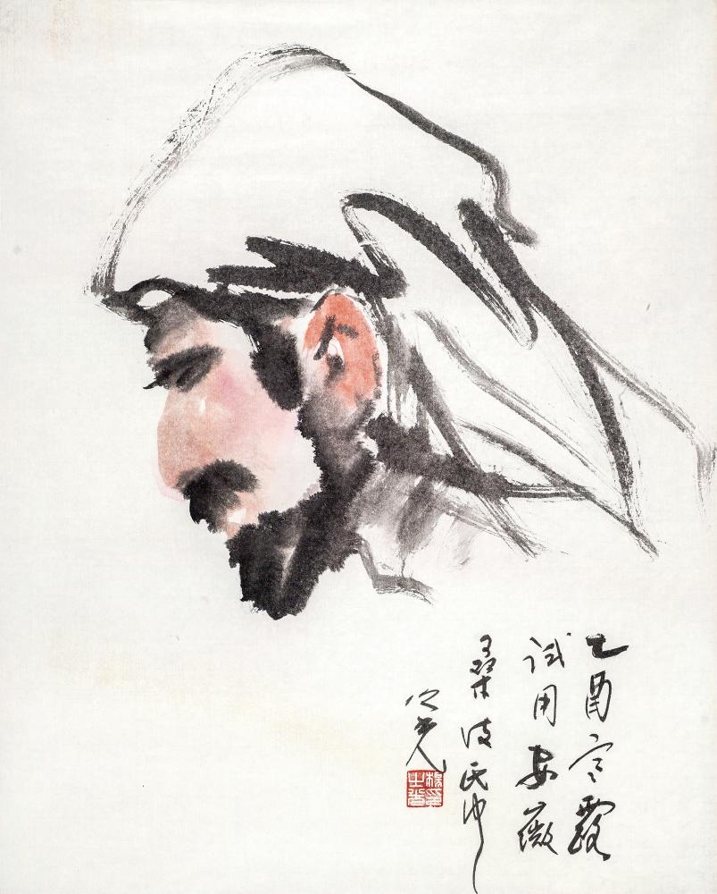 桑皮纸男头像