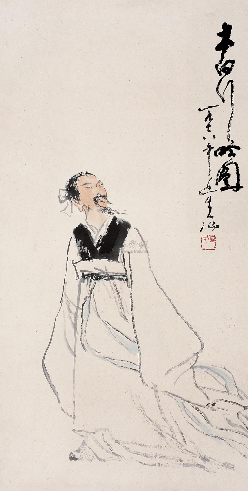 太白行吟图 立轴 水墨纸本】拍卖品_图片_价格_鉴赏_绘画_雅昌艺术品