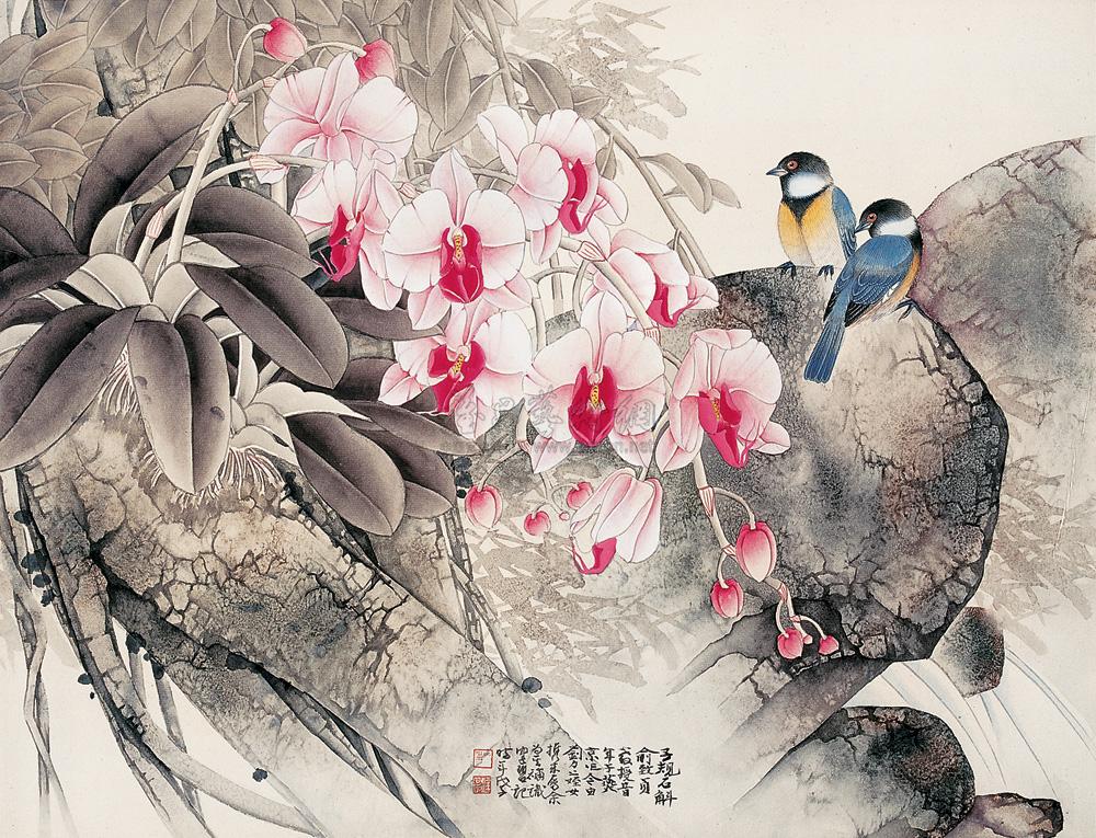【戊子(2008年)作 子规石斛 镜心 纸本】拍卖品_图片_价格_鉴赏_绘画