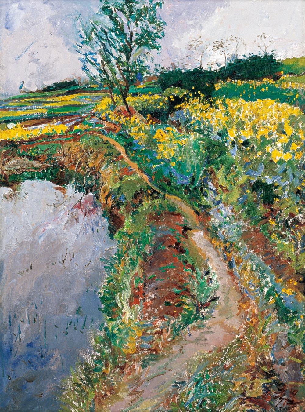 2029 2005年作 乡村小路 油彩 布面