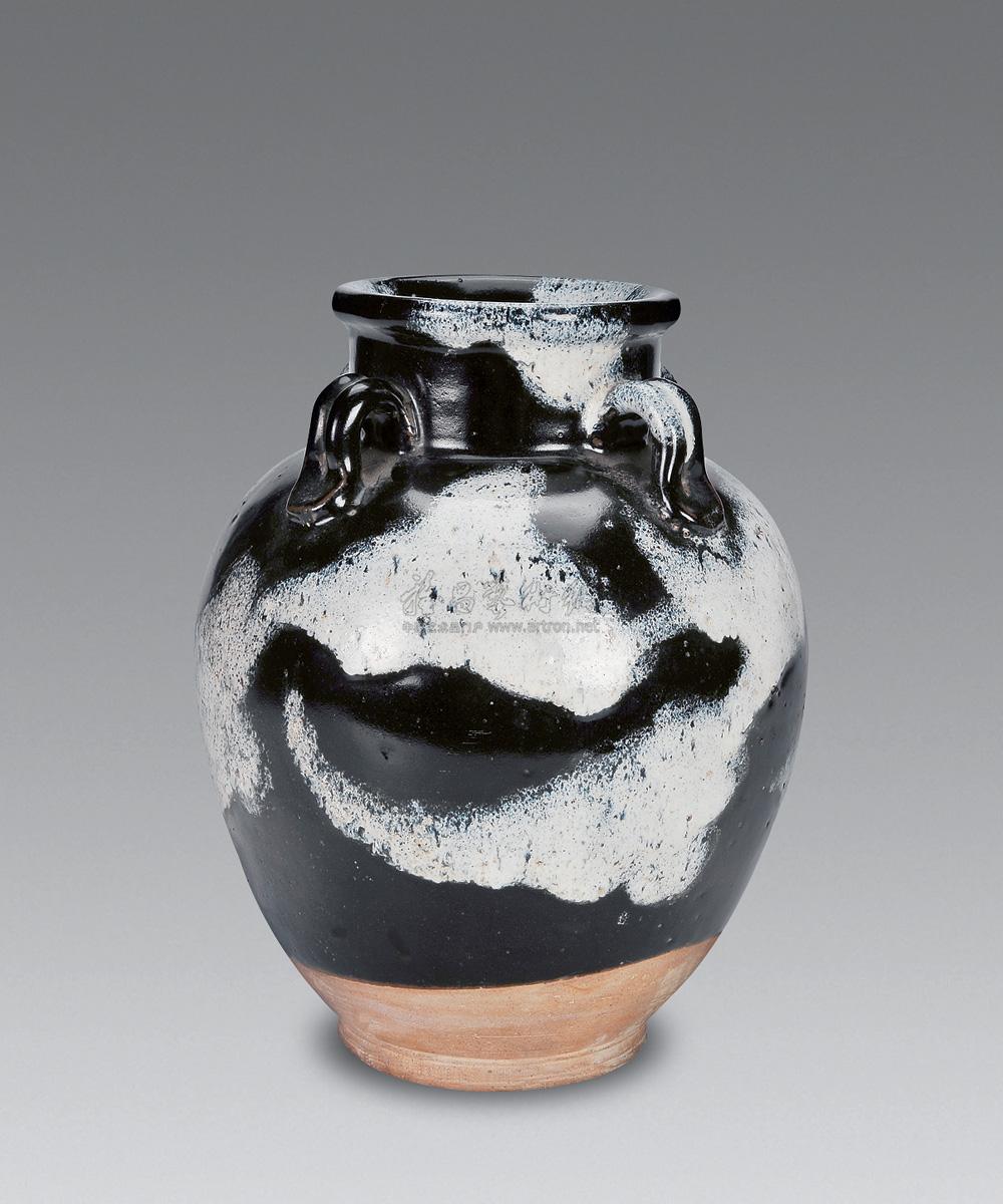 【唐 鲁山窑花釉四系罐】拍卖品_图片_价格_鉴赏_元代以前陶瓷_雅昌