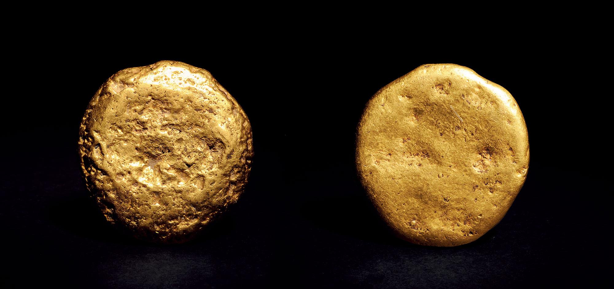 *2450 金饼,铜饼一对