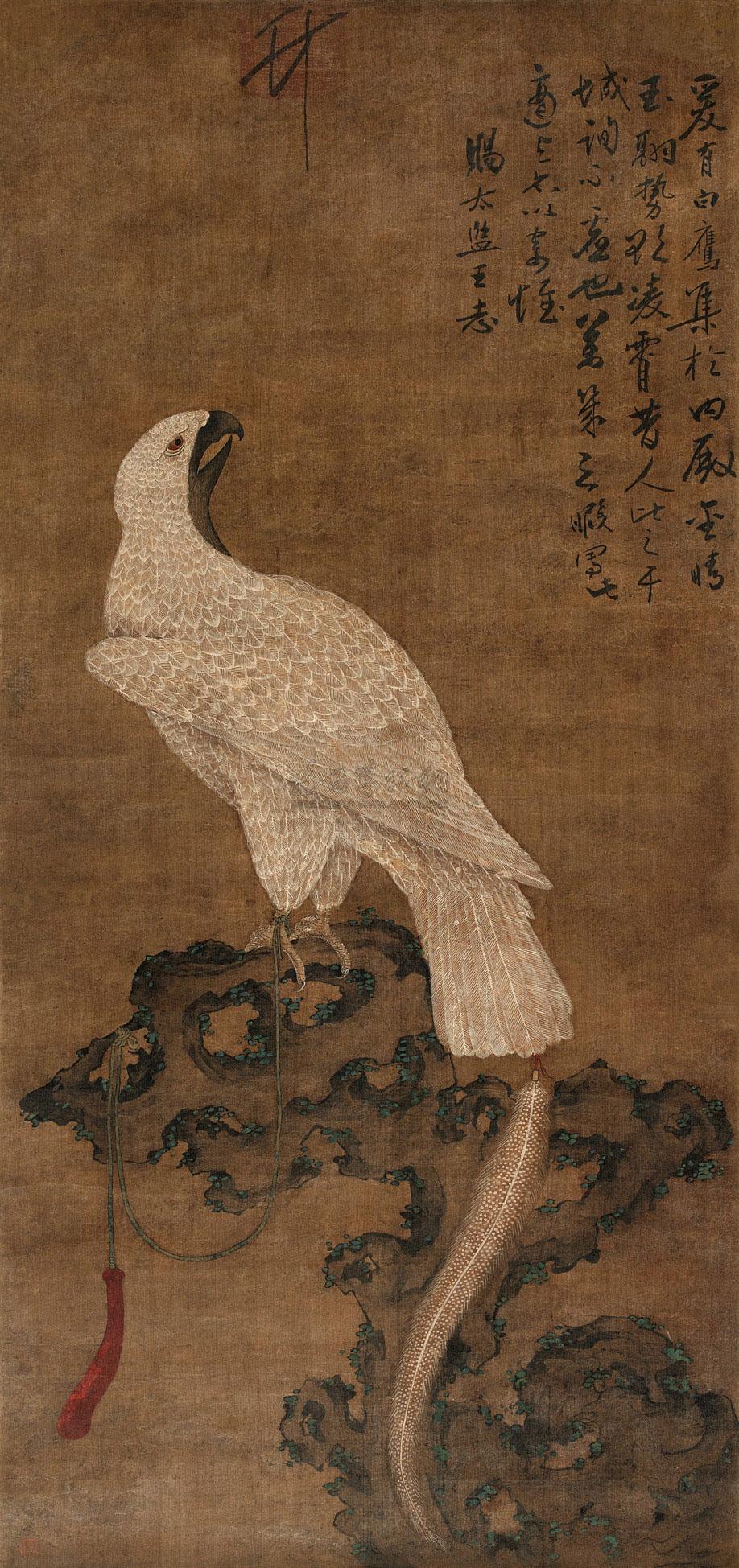 【白鹰图 立轴 设色绢本】拍卖品_图片_价格_鉴赏_绘画_雅昌艺术品