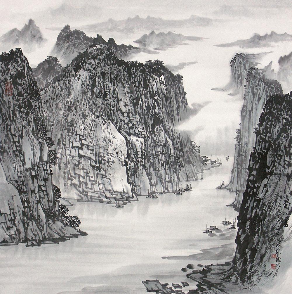 【蜀江云 立轴 设色纸本】拍卖品_图片_价格_鉴赏