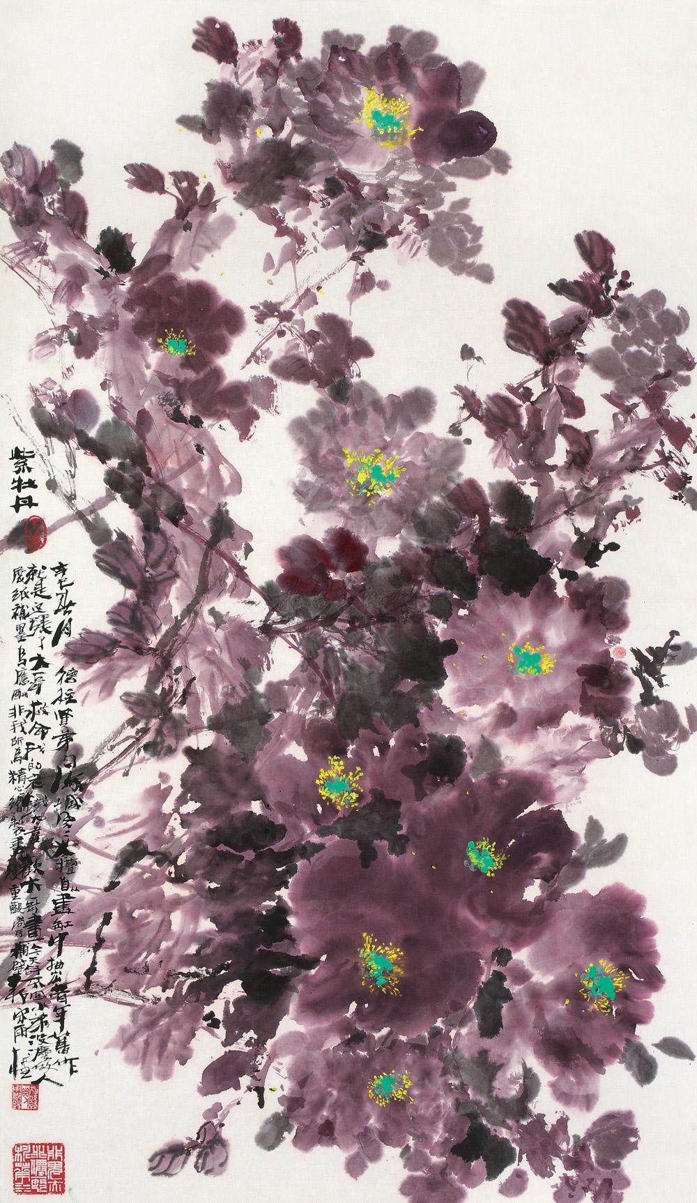 0688 辛巳(2001年)作 万紫千红 镜心 纸本