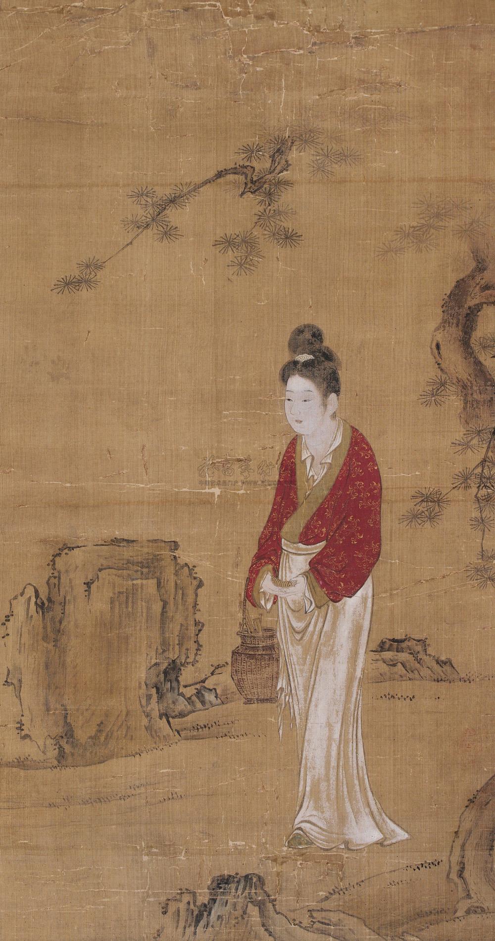 *2291 农妇图 立轴 绢本