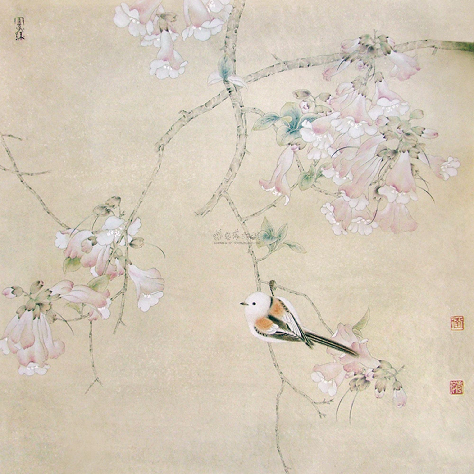 1058 2011年作 桐花 镜心 设色纸本