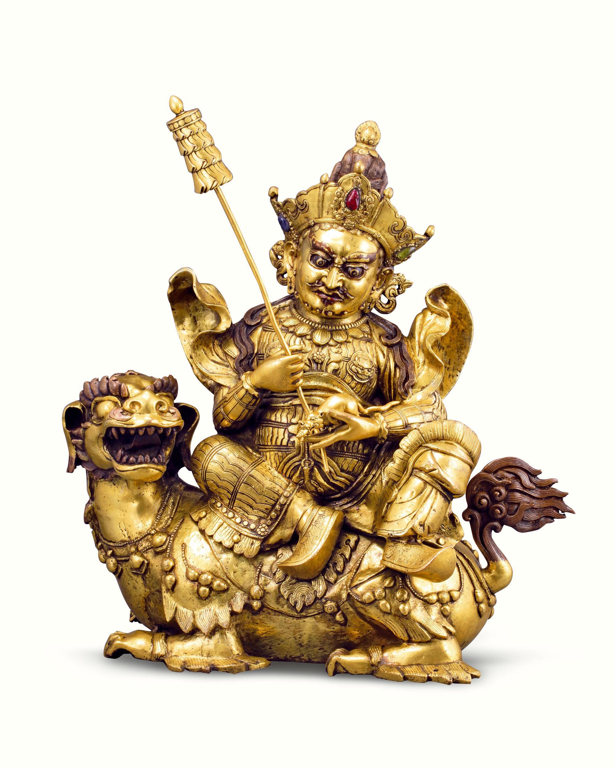 *1711 17世纪 铜鎏金财宝天王