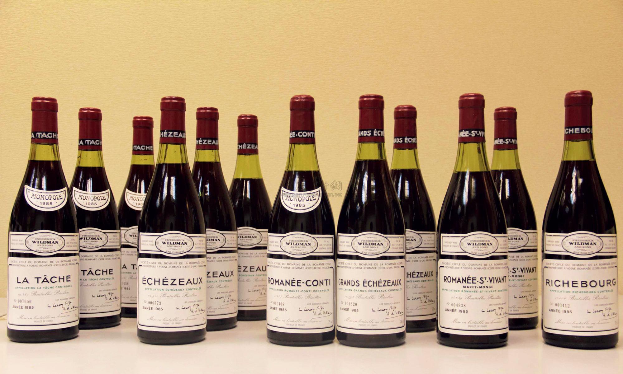 1368 羅曼尼康帝套組 1985 drc assortment 12 bottles cote de nuits