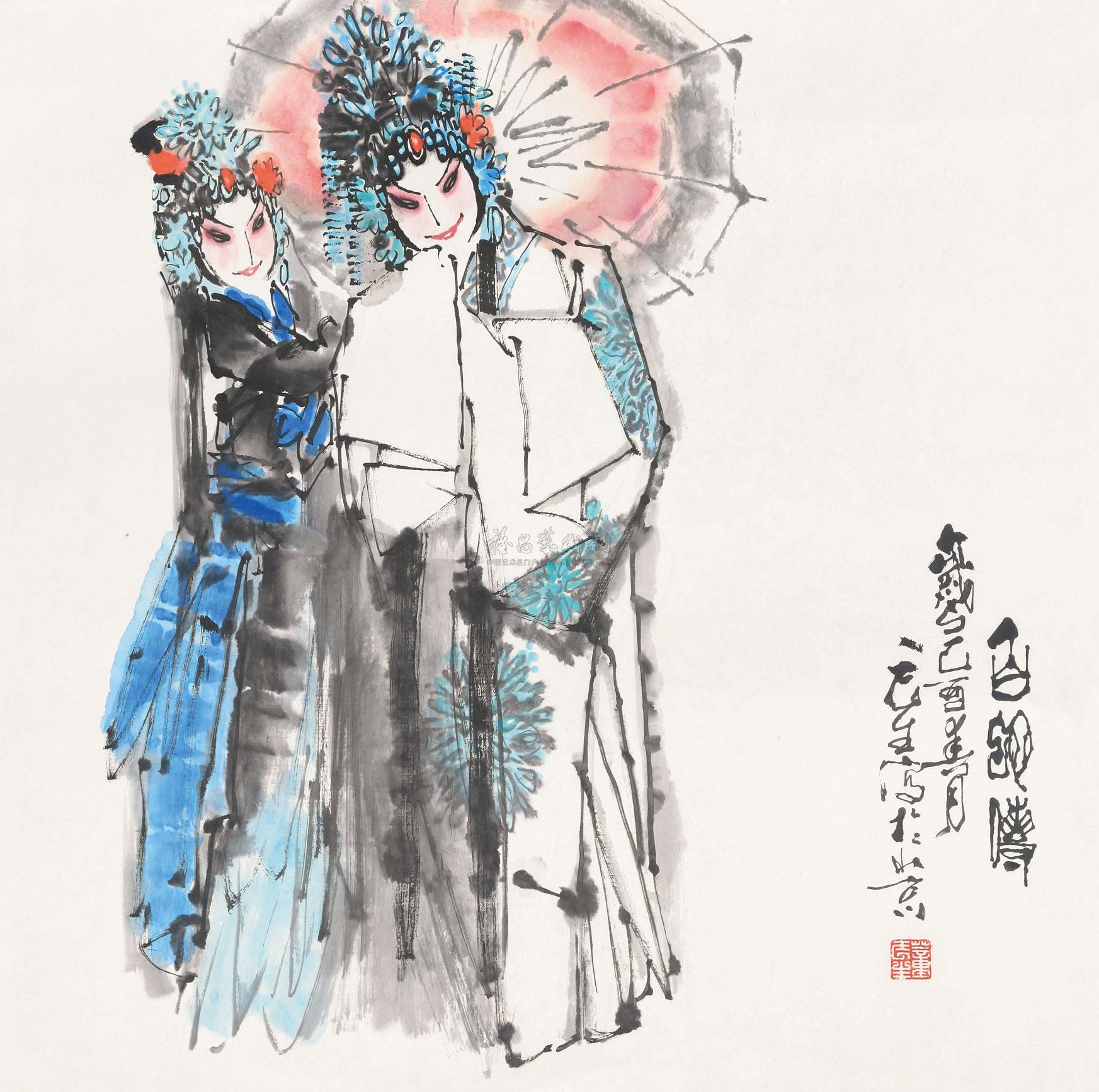 【白蛇传 镜心 纸本】拍卖品_图片_价格_鉴赏_绘画_雅昌艺术品拍卖网